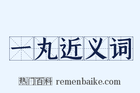 一丸近义词是什么意思的图片